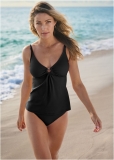 Venus Plus Size Willow Ring Tankini Top Bikini - Black Beauty Venus Plus Size Willow Ring Tankini Top Bikini - Black Beauty
