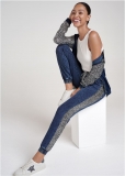 Venus Plus Size Washed Sequin Lounge Jogger in Blue & Silver Venus Plus Size Washed Sequin Lounge Jogger in Blue & Silver