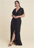 Venus Plus Size Surplice Maxi Dress Venus Plus Size Surplice Maxi Dress