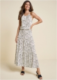 Venus Plus Size Polka Dot Maxi Dress Venus Plus Size Polka Dot Maxi Dress