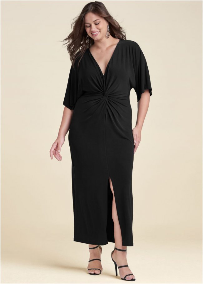 Venus Plus Size Twist Front Maxi Dress Venus Plus Size Twist Front Maxi Dress