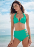 Venus Plus Size Marilyn Underwire Push-Up Halter Top Bikini - Royal Green Venus Plus Size Marilyn Underwire Push-Up Halter Top Bikini - Royal Green
