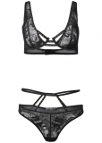 Venus Black GOLD STUDDED BRA PANTY Venus Black GOLD STUDDED BRA PANTY