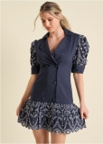 Venus Plus Size Eyelet Detail Dress Venus Plus Size Eyelet Detail Dress