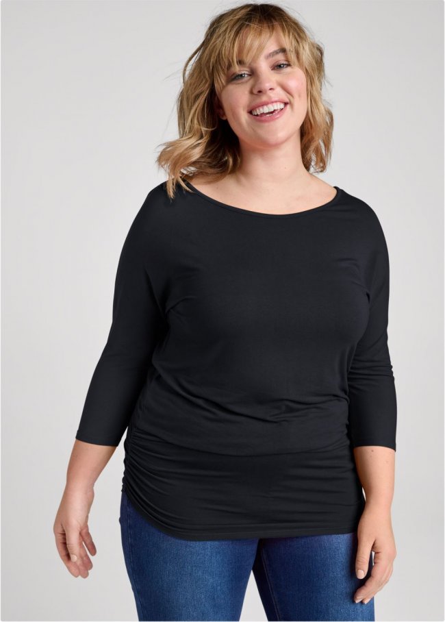Venus Plus Size Casual 3/4-Sleeve Top Venus Plus Size Casual 3/4-Sleeve Top