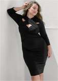 Venus Plus Size Cross Front Bodycon Dress Venus Plus Size Cross Front Bodycon Dress