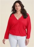 Venus Plus Size Banded Hem Top Venus Plus Size Banded Hem Top