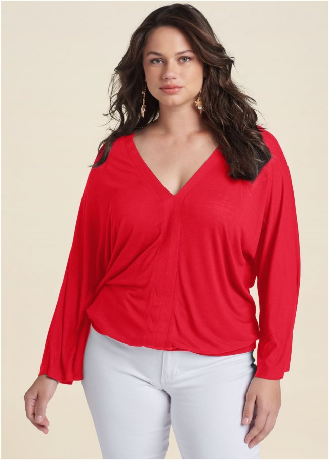 Venus Plus Size Banded Hem Top Venus Plus Size Banded Hem Top
