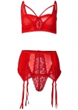 Venus Red STRAPPY BRA SET Venus Red STRAPPY BRA SET