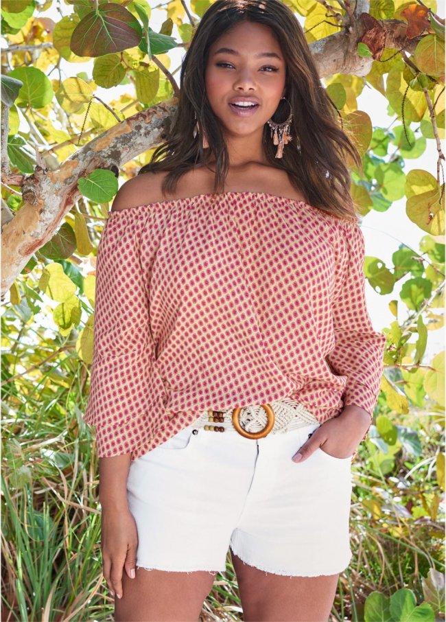 Venus Plus Size Off-The-Shoulder Top Venus Plus Size Off-The-Shoulder Top