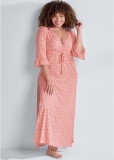 Venus Pink Multi Ruffle Nightgown Venus Pink Multi Ruffle Nightgown