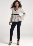 Venus Plus Size Sequin Bell Sleeve Top Venus Plus Size Sequin Bell Sleeve Top