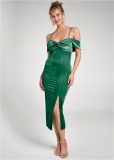 Venus Plus Size Cold-Shoulder Velvet Dress Venus Plus Size Cold-Shoulder Velvet Dress