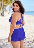Venus Plus Size Sleek Cross Back Top Bikini - Cobalt Blue Venus Plus Size Sleek Cross Back Top Bikini - Cobalt Blue
