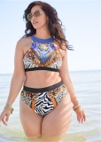 Venus Plus Size Strappy Back Sport Top Bikini - Jungle Queen Venus Plus Size Strappy Back Sport Top Bikini - Jungle Queen