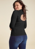 Venus Plus Size Back Cutout Casual Top Venus Plus Size Back Cutout Casual Top