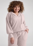 Venus Plus Size Brushed Waffle Hoodie in Mauve Venus Plus Size Brushed Waffle Hoodie in Mauve