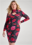 Venus Plus Size Mock-Neck Casual Dress Venus Plus Size Mock-Neck Casual Dress