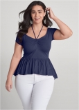 Venus Plus Size Casual High-Low Top Venus Plus Size Casual High-Low Top