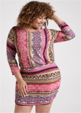 Venus Pink Multi Ruched Detail Dress Venus Pink Multi Ruched Detail Dress