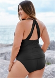 Venus Plus Size Smoothing V-Back Tankini Top Bikini - Black Beauty Venus Plus Size Smoothing V-Back Tankini Top Bikini - Black Beauty