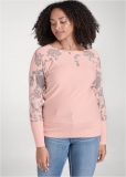 Venus Plus Size Floral Detail Sweater in Pink Venus Plus Size Floral Detail Sweater in Pink