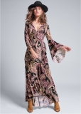 Venus Plus Size Paisley Print Wrap Dress Venus Plus Size Paisley Print Wrap Dress