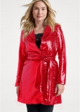 Venus Allover Sequin Blazer in Red Venus Allover Sequin Blazer in Red