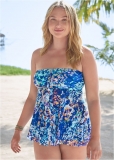 Venus Plus Size Flowing Bandeau Tankini Top Bikini - Harmonious Venus Plus Size Flowing Bandeau Tankini Top Bikini - Harmonious