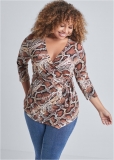Venus Plus Size Python Print Top Venus Plus Size Python Print Top