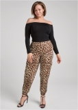 Venus Plus Size Faux Suede Cargo Pants in Brown Multi Venus Plus Size Faux Suede Cargo Pants in Brown Multi