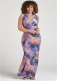 Venus Purple Multi GODDESS GETAWAY MAXI DRESS Venus Purple Multi GODDESS GETAWAY MAXI DRESS