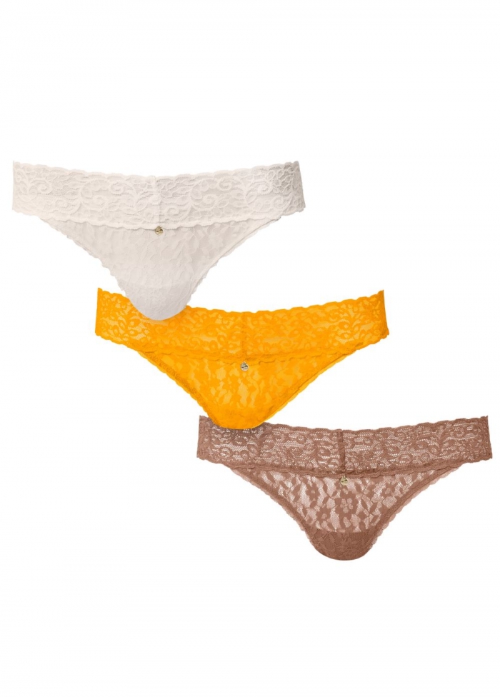 Venus Sugar And Spice Pearl by VENUS? Allover Lace Thong 3 Pack