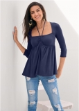 Venus Plus Size Babydoll Halter-Tie Top Venus Plus Size Babydoll Halter-Tie Top