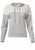 Venus Plus Size Sherpa Neck-Zip Sweatshirt in Off White & Heather Grey Venus Plus Size Sherpa Neck-Zip Sweatshirt in Off White & Heather Grey
