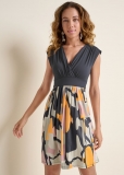 Venus Plus Size Abstract Print Dress Venus Plus Size Abstract Print Dress
