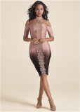 Venus Plus Size Sand Dune Ombre Dress Venus Plus Size Sand Dune Ombre Dress