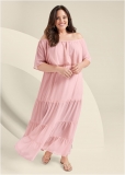 Venus Plus Size Tiered Maxi Dress Venus Plus Size Tiered Maxi Dress