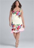 Venus Plus Size Ruffle Trim Detail Dress Venus Plus Size Ruffle Trim Detail Dress
