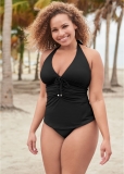 Venus Plus Size Julie Halter Tankini Top Bikini - Black Beauty Venus Plus Size Julie Halter Tankini Top Bikini - Black Beauty