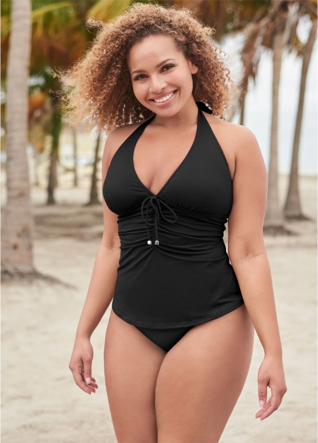 Venus Plus Size Julie Halter Tankini Top Bikini - Black Beauty Venus Plus Size Julie Halter Tankini Top Bikini - Black Beauty
