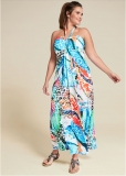 Venus Plus Size Printed Halter Dress Venus Plus Size Printed Halter Dress