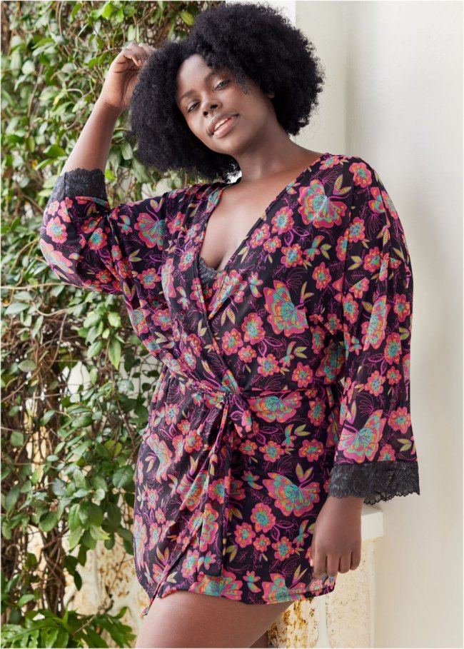 Venus Floral Paradise TROPICAL PRINT ROBE Venus Floral Paradise TROPICAL PRINT ROBE