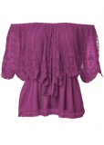 Venus Plus Size Lace Off-The-Shoulder Top Venus Plus Size Lace Off-The-Shoulder Top