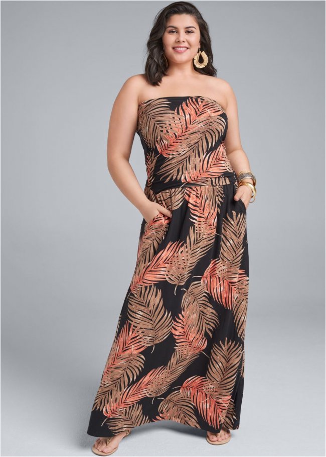 Venus Plus Size Strapless Maxi Dress Venus Plus Size Strapless Maxi Dress