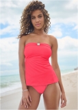 Venus Plus Size Goddess Bandeau Tankini Top Bikini - Sunset Pink Venus Plus Size Goddess Bandeau Tankini Top Bikini - Sunset Pink