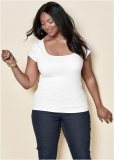 Venus White Square Neck Top Venus White Square Neck Top