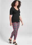 Venus Plus Size Ankle Detail Leggings in Red Multi Venus Plus Size Ankle Detail Leggings in Red Multi