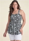 Venus Plus Size Smocked Tunic Top Venus Plus Size Smocked Tunic Top