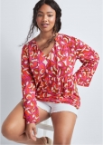 Venus Plus Size Printed Bell Sleeve Top Venus Plus Size Printed Bell Sleeve Top